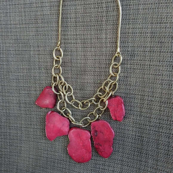 🌞🎀 Bibi NECKLACE🩸Red Coral Stones - Picture 2 of 6